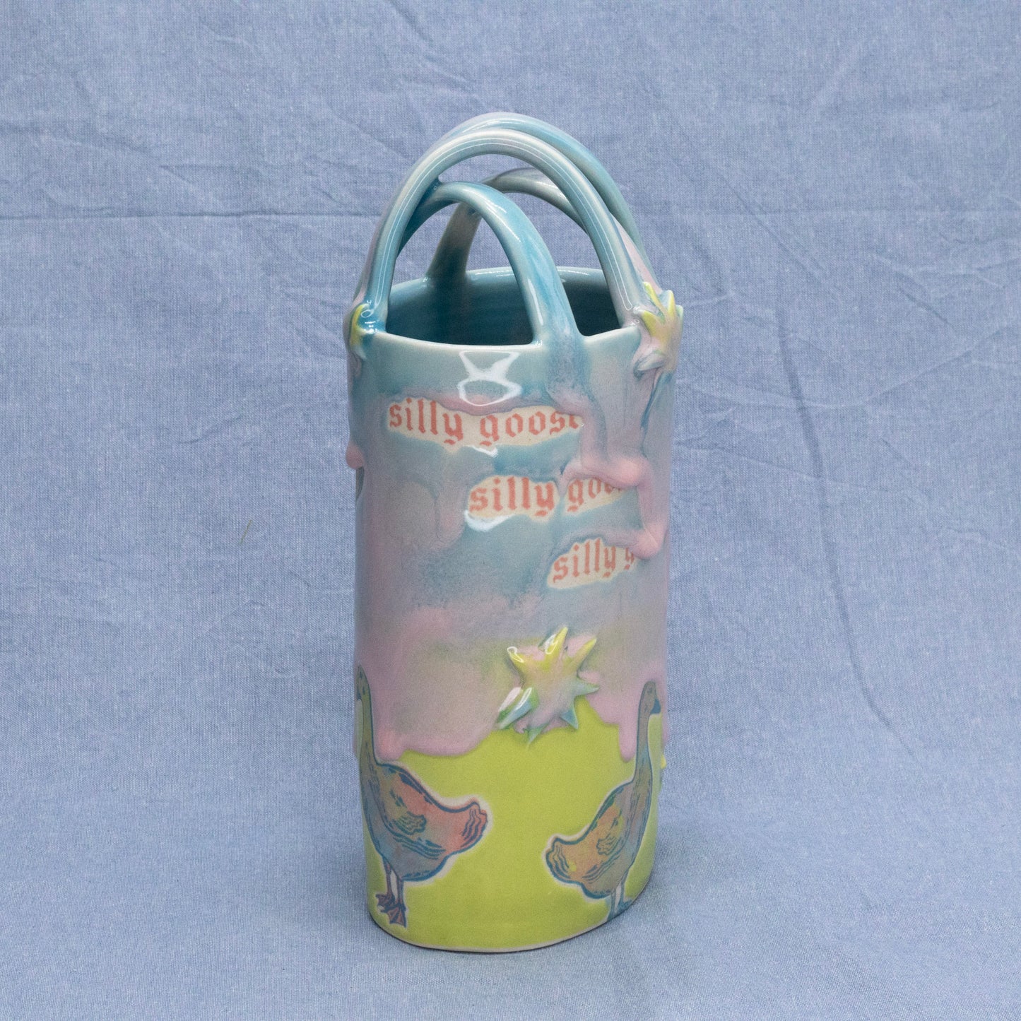 Silly Little Flower Basket by City in Bloom Ceramics