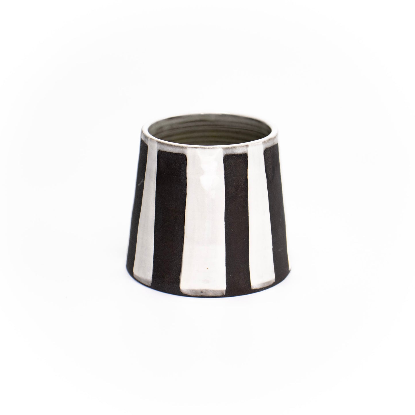 Striped Pyramid Black Contrast Mug by Emilie Skytta
