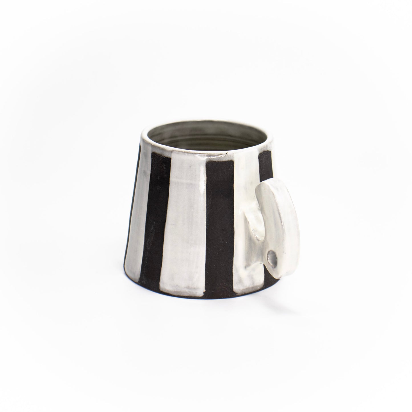 Striped Pyramid Black Contrast Mug by Emilie Skytta