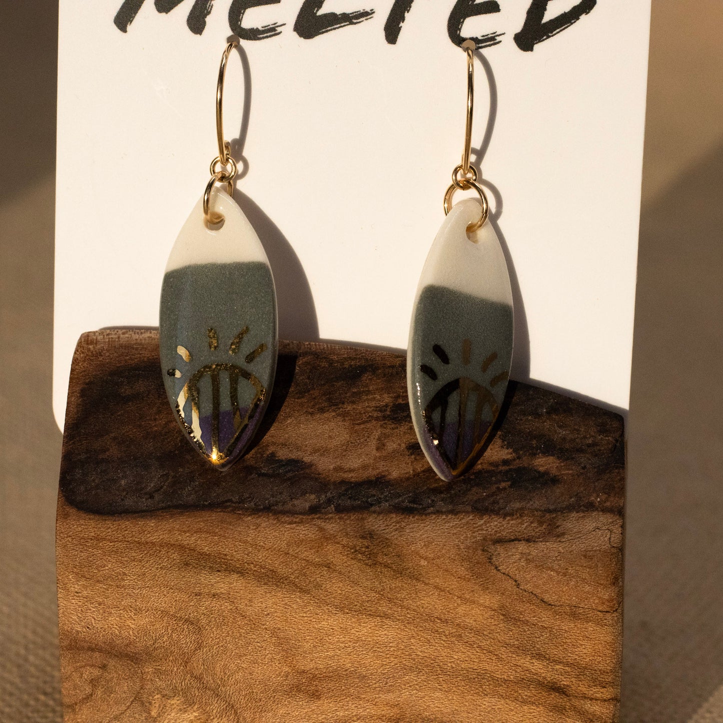 Single Drop Earrings #3 by Melted Porcelain