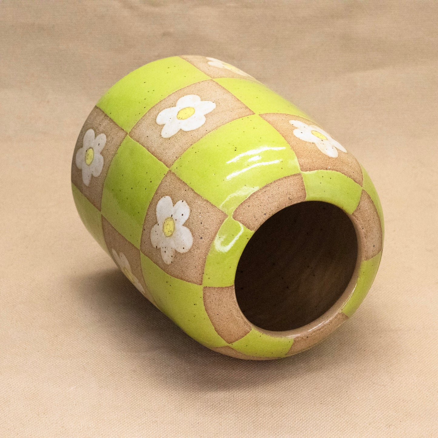 Checked Vase by Liz Leong