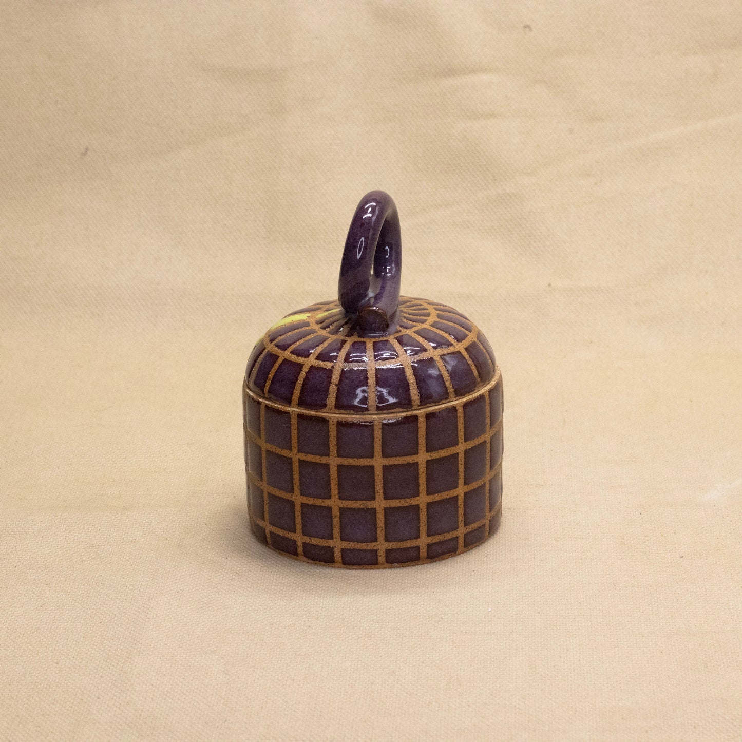 Smokey Merlot Lidded Jar by Wrecky Designs