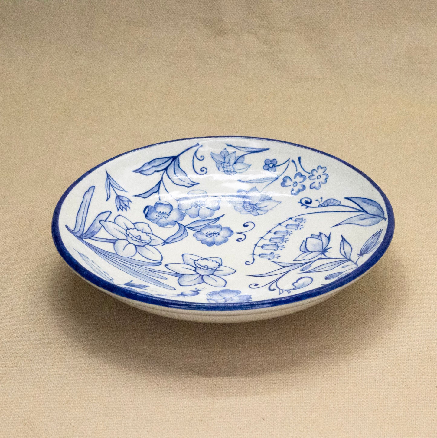 Flat Floral Bowl by Caterpillar Clay