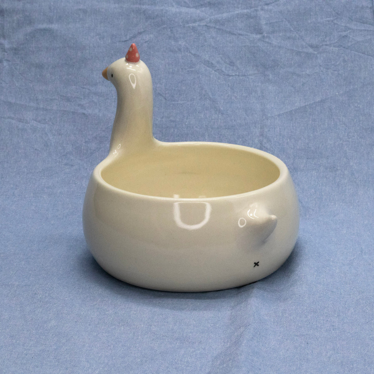 Silly Goose Planter (Pink Hat) by Mud Monster Clayworks