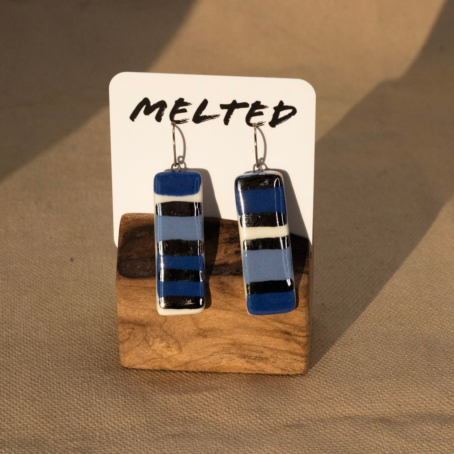 Banner Earrings #2 by Melted Porcelain