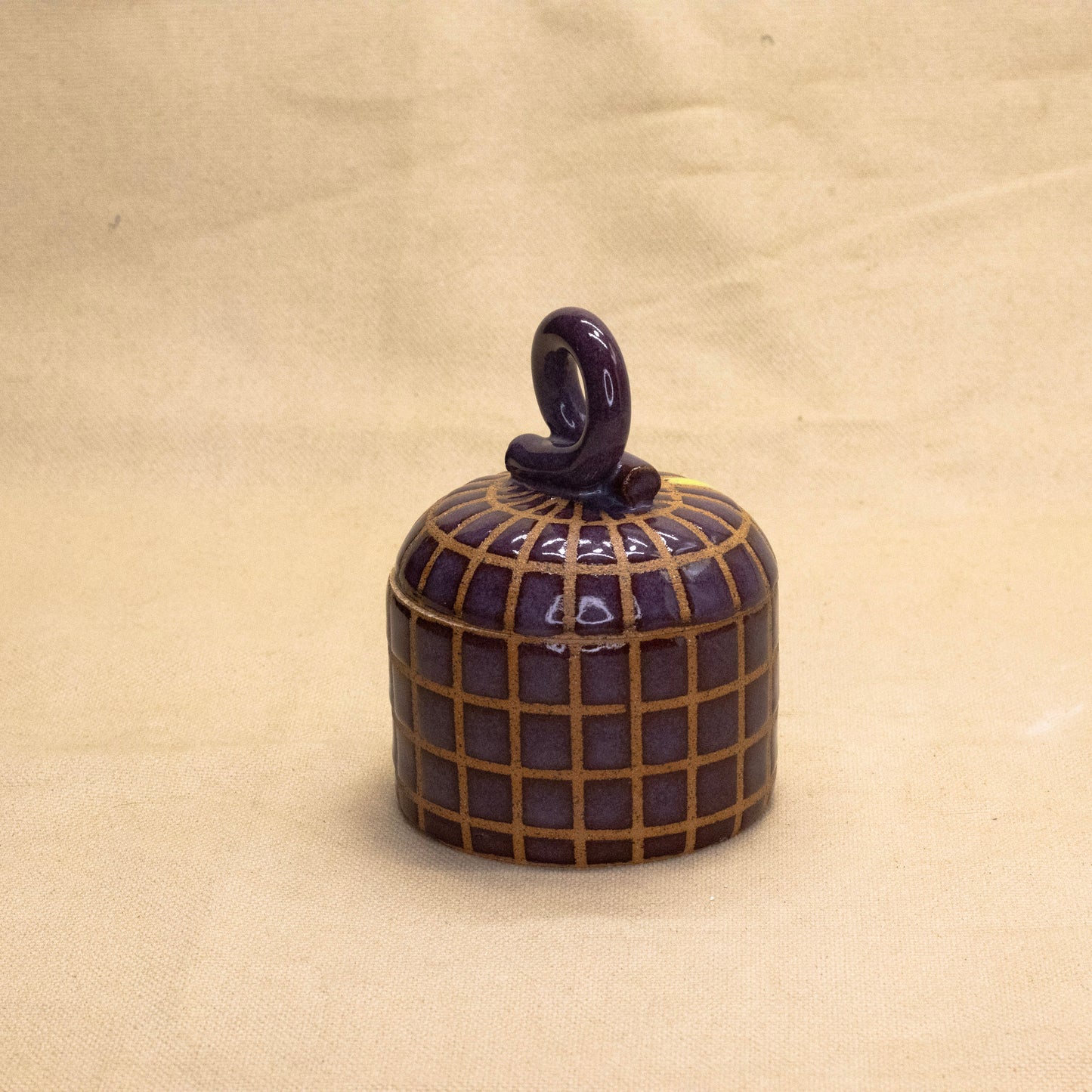 Smokey Merlot Lidded Jar by Wrecky Designs