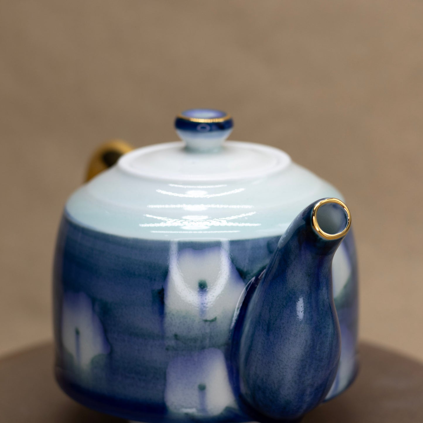 Floral Blue and White Teapot by Matt Watterson