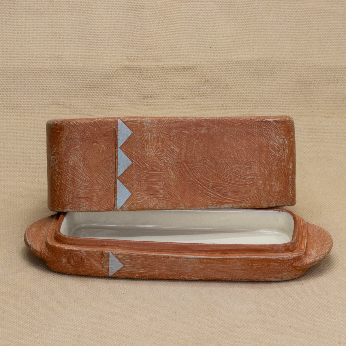 Butter Dish (Red/Blue) by Functional Heirlooms