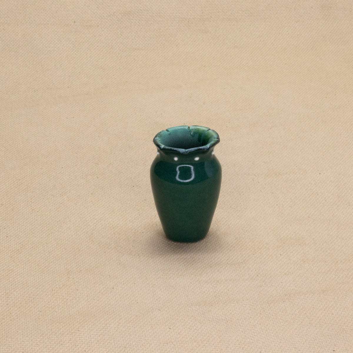 Forest Green Smol Vase by The Introverted Potter