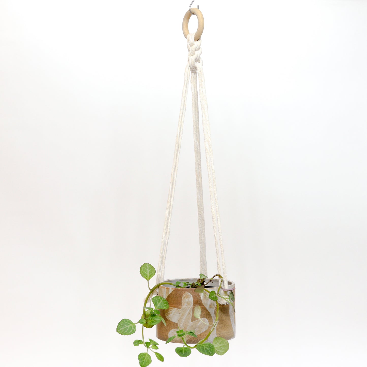 White Shapes Hanging Planter by Sarah Steininger Leroux
