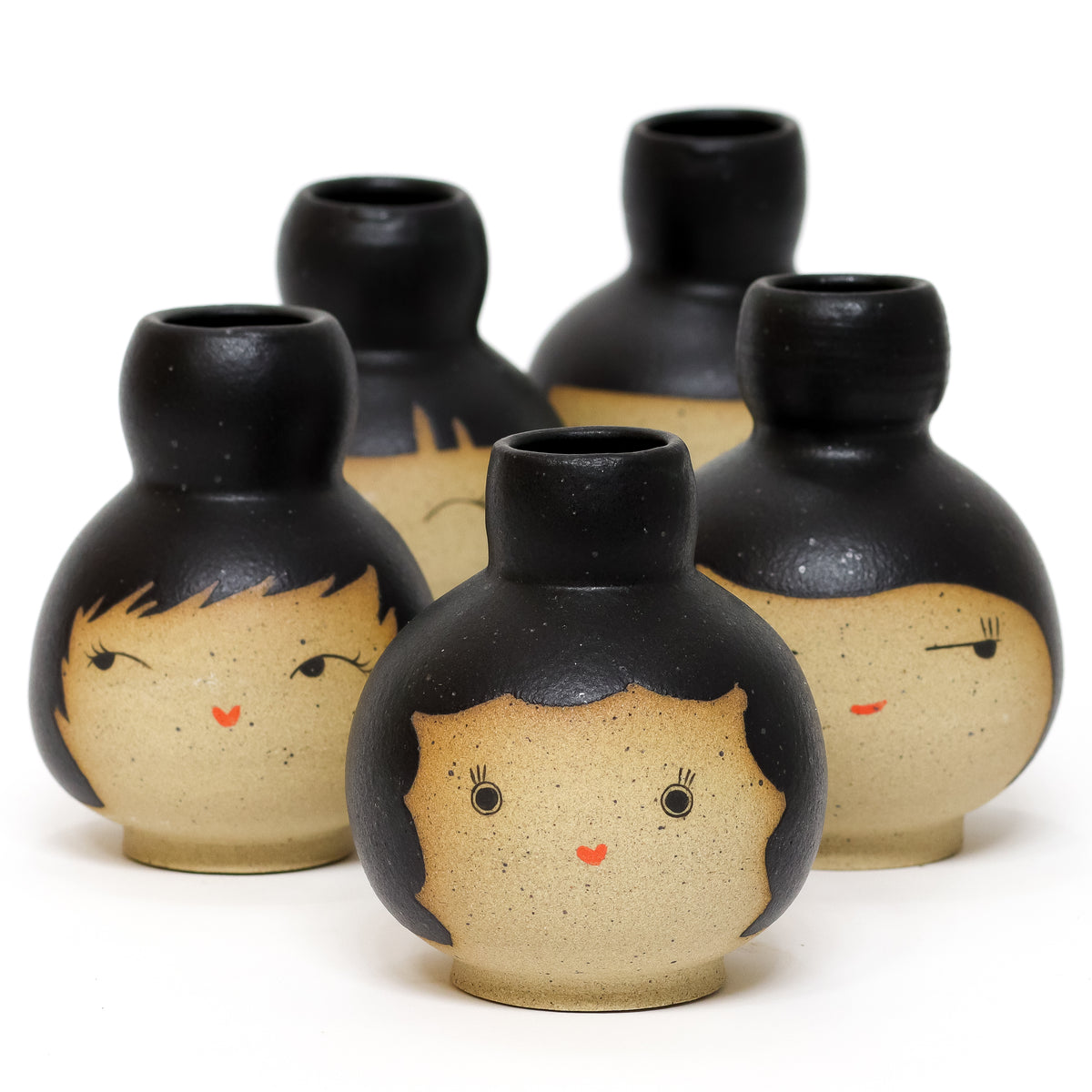 Black Buddy Vase by Jennifer Fujimoto