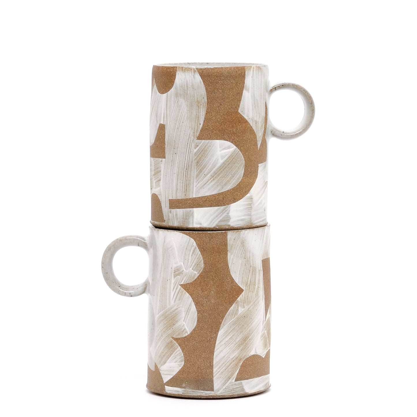 Tall White Shapes Mugs by Sarah Steininger Leroux