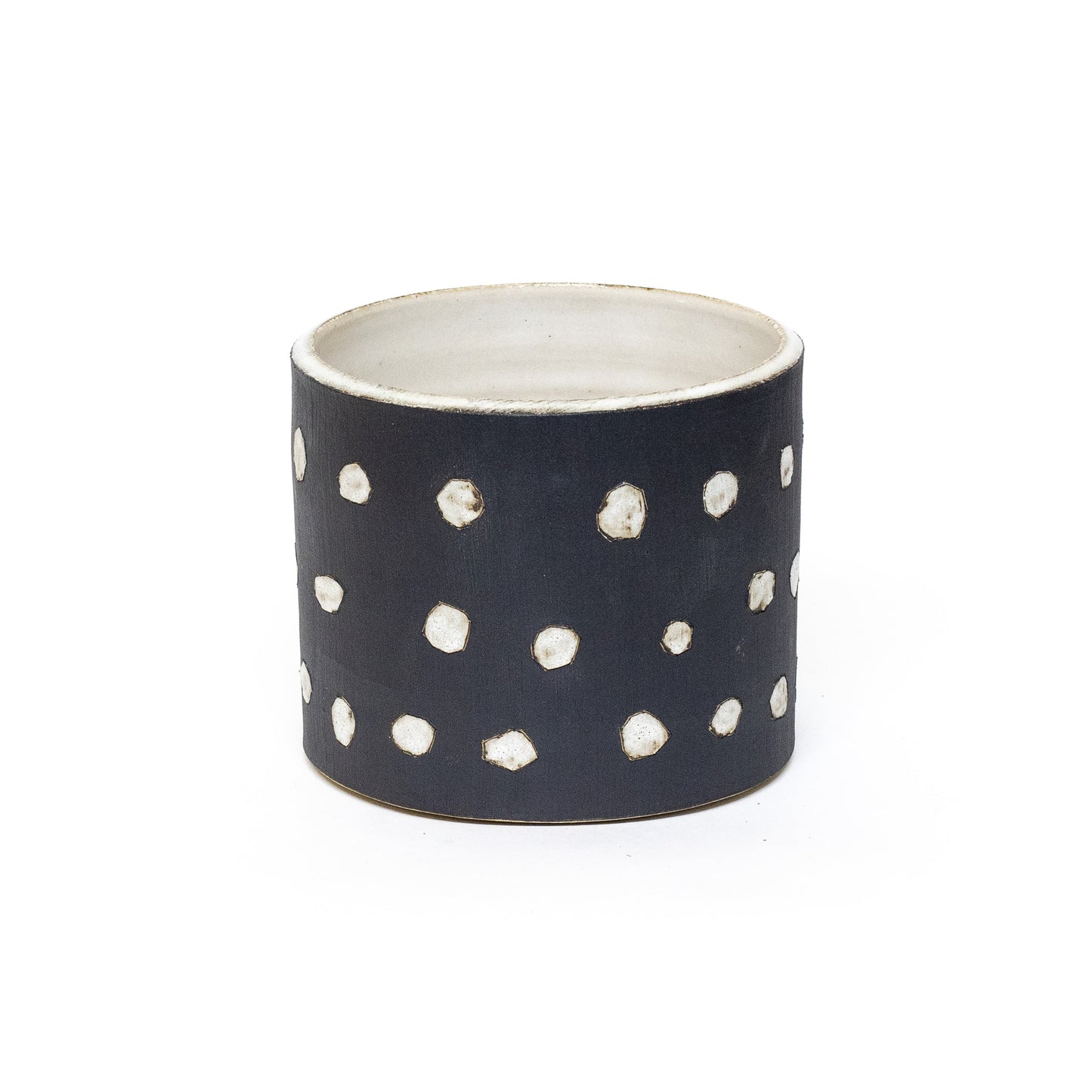 White Dots Cachepot/Planter by Theresa Choi
