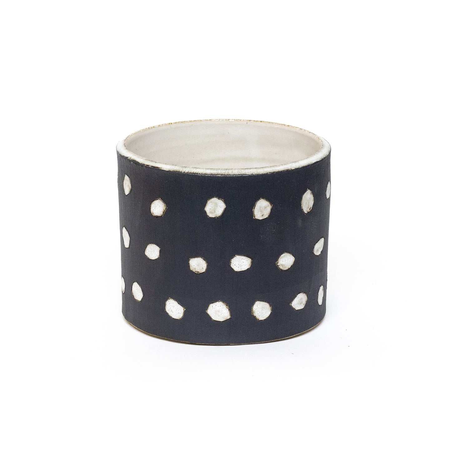 White Dots Cachepot/Planter by Theresa Choi