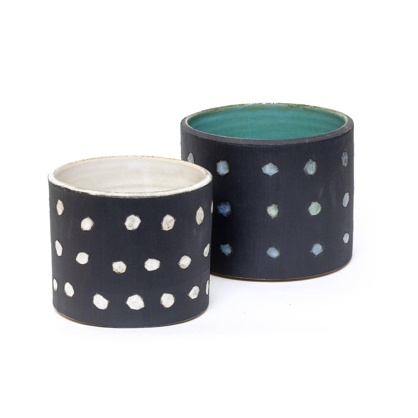 White Dots Cachepot/Planter by Theresa Choi
