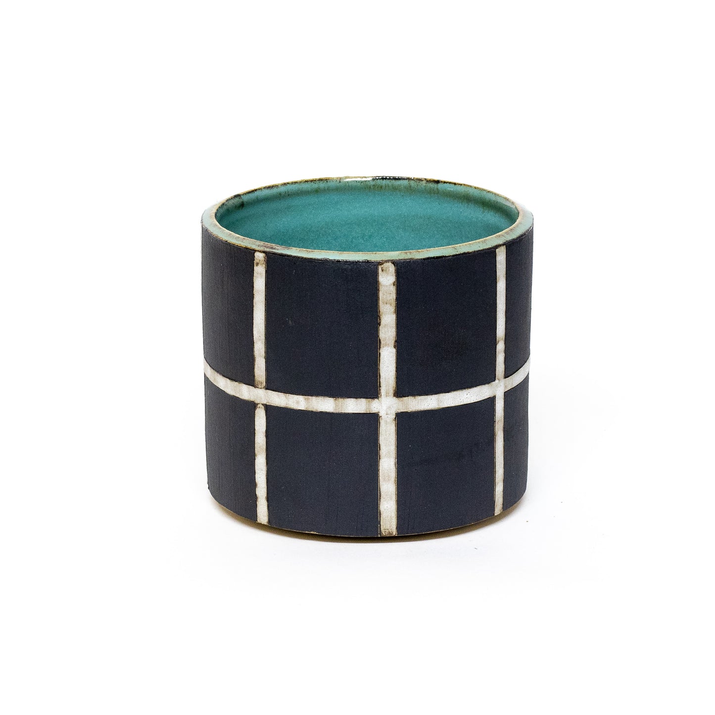 Black Grid Cachepot/Planters by Theresa Choi