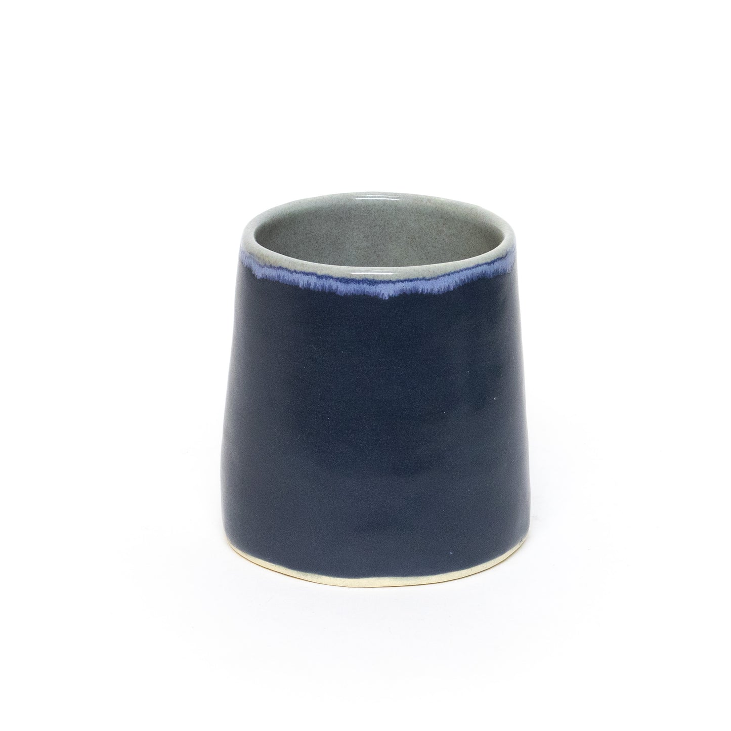 Charcoal and Gray with Blue Rim Mug