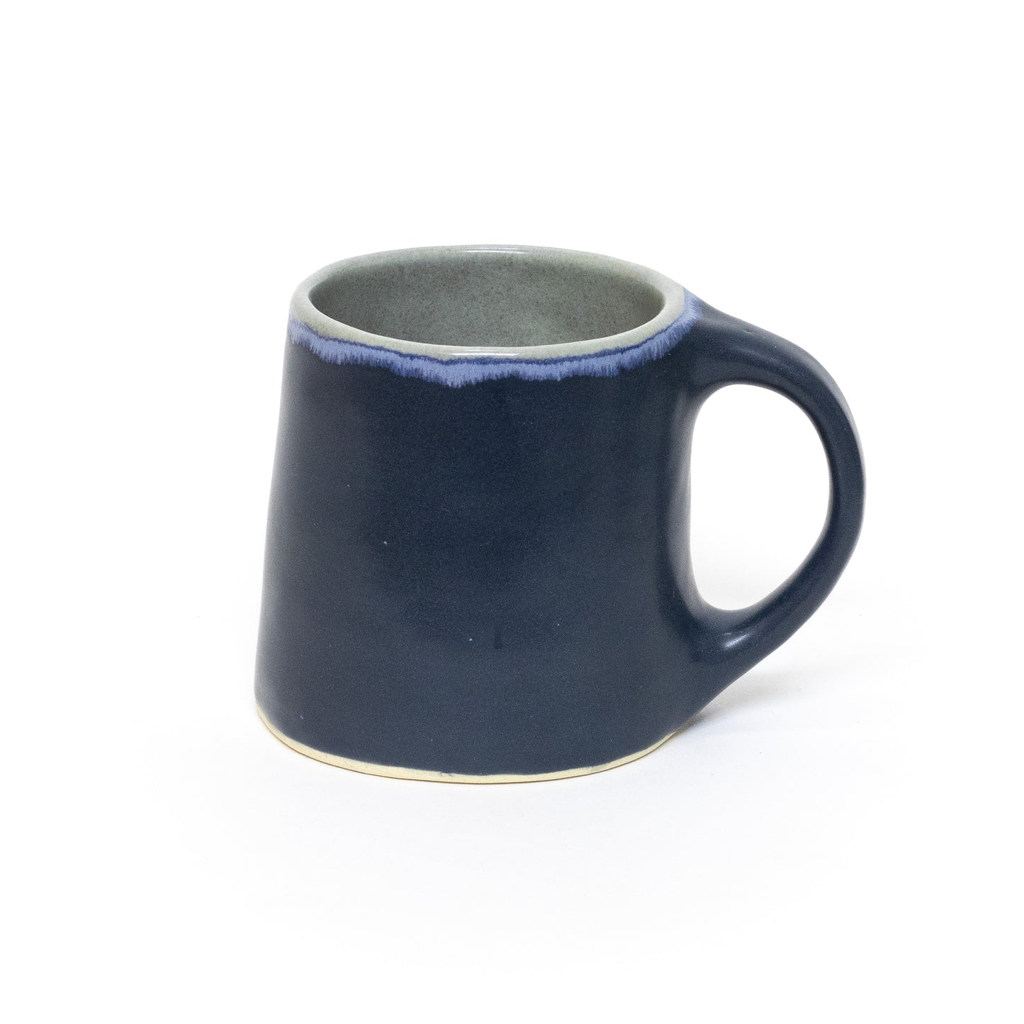 Charcoal and Gray with Blue Rim Mug