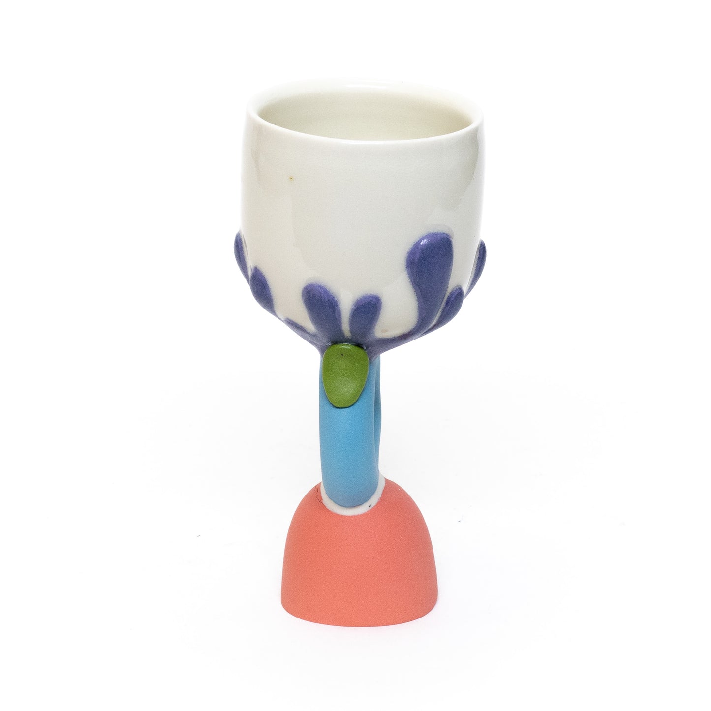 Teal Coral Goblet by Beanstalk Ceramics