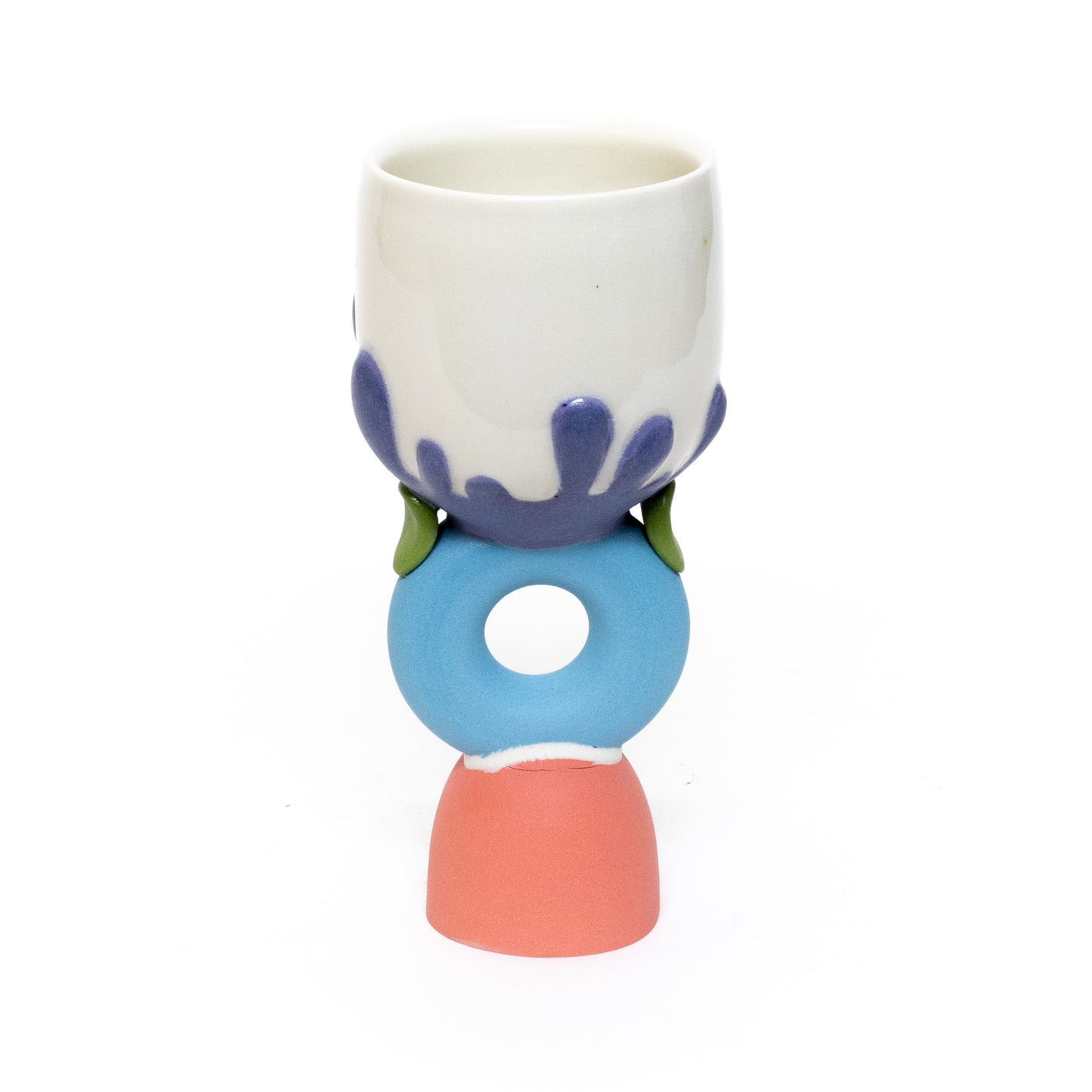 Teal Coral Goblet by Beanstalk Ceramics