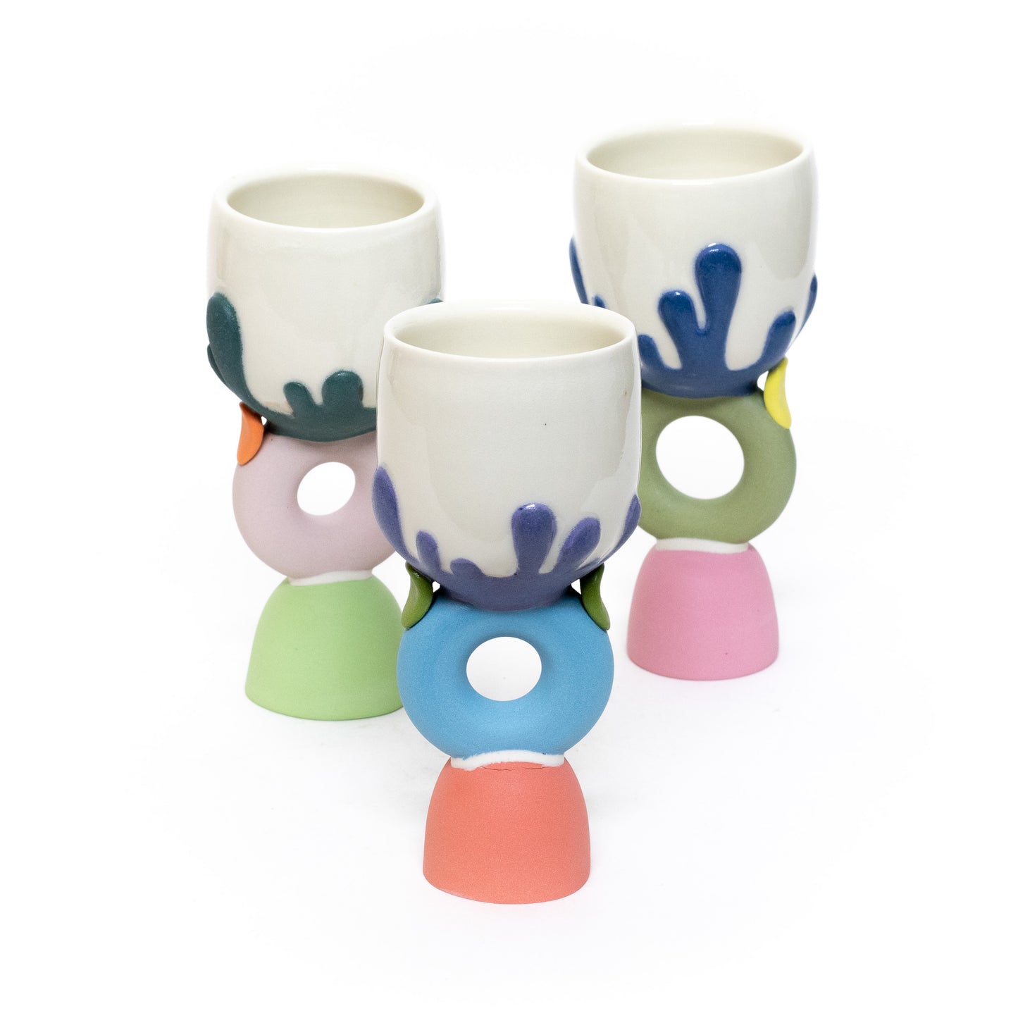 Blue Coral Goblet by Beanstalk Ceramics