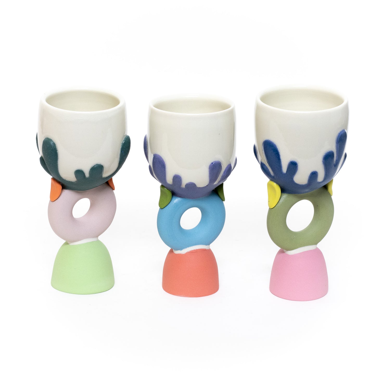 Blue Coral Goblet by Beanstalk Ceramics