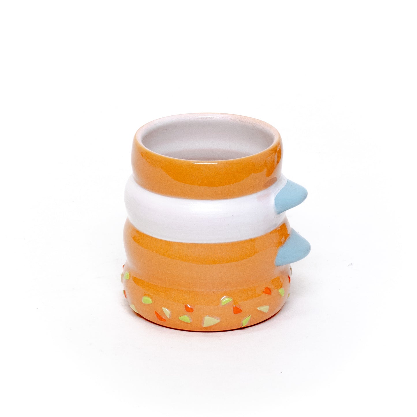 Tangerine Confetti Nub Cup by Beanstalk Ceramics