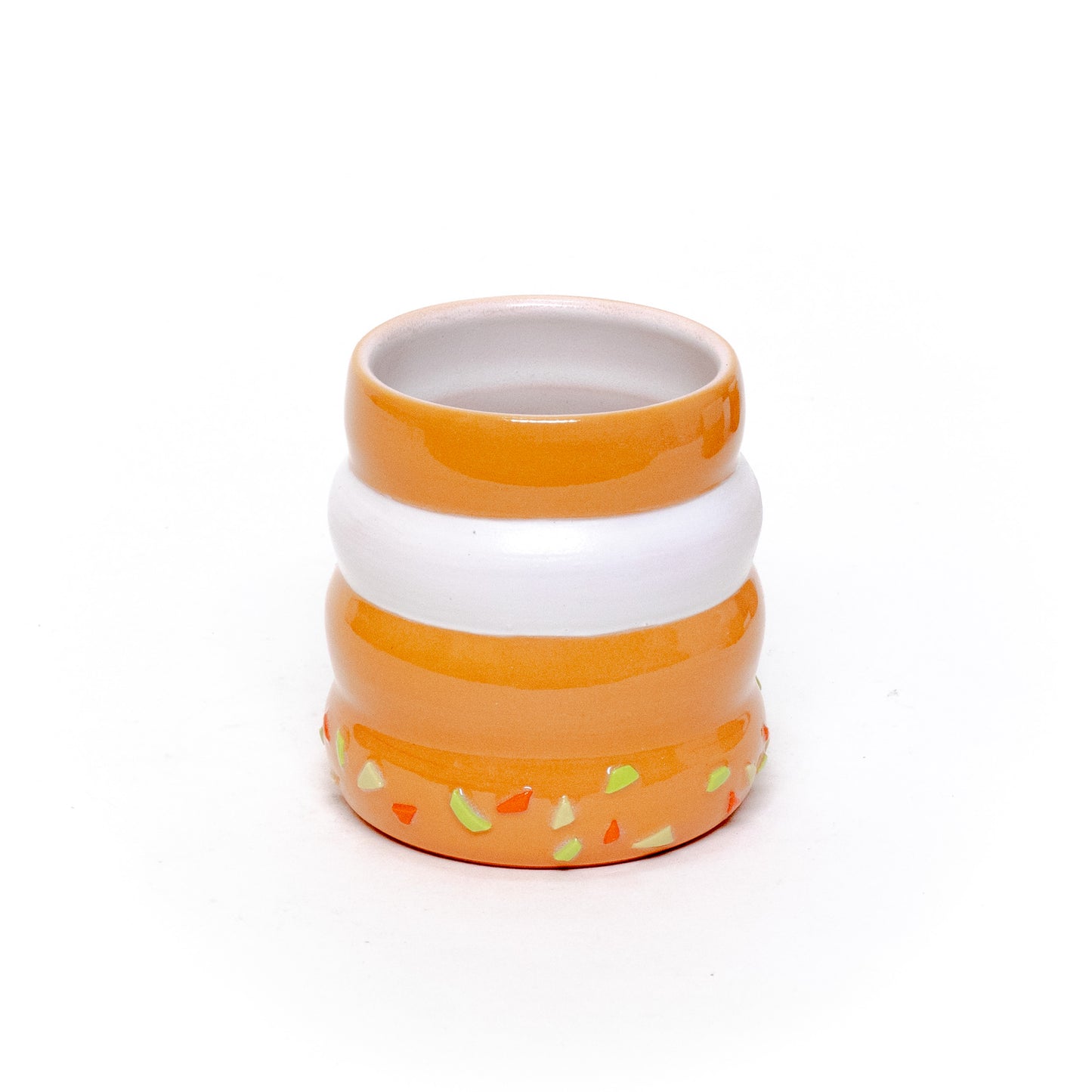 Tangerine Confetti Nub Cup by Beanstalk Ceramics