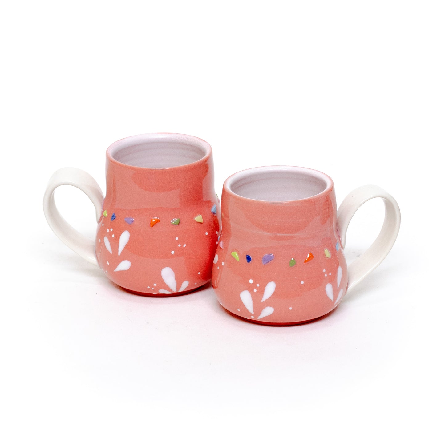 Rose Red Confetti Mug by Beanstalk Ceramics