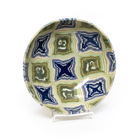 Blue and Green Kaleidoscope Bowls by Slush Club