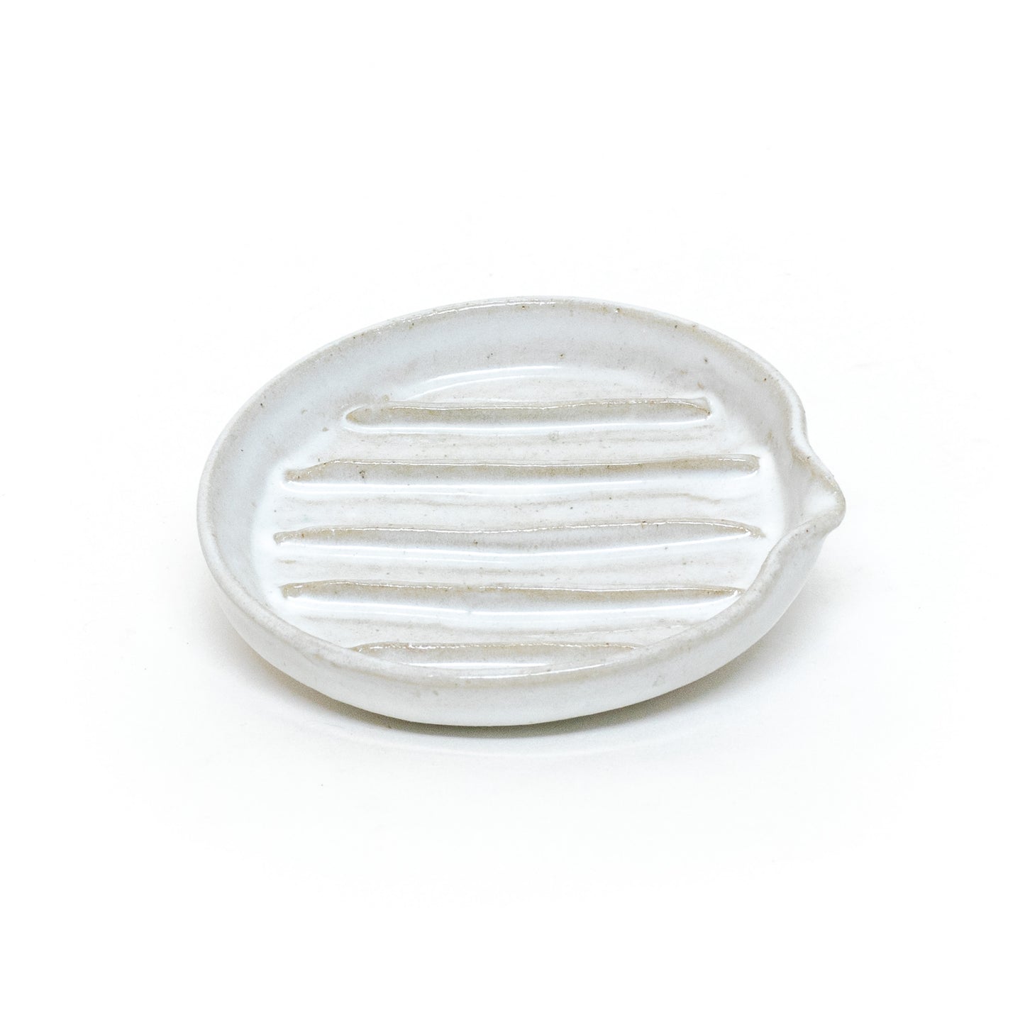 White Soap Dish by Song Pottery