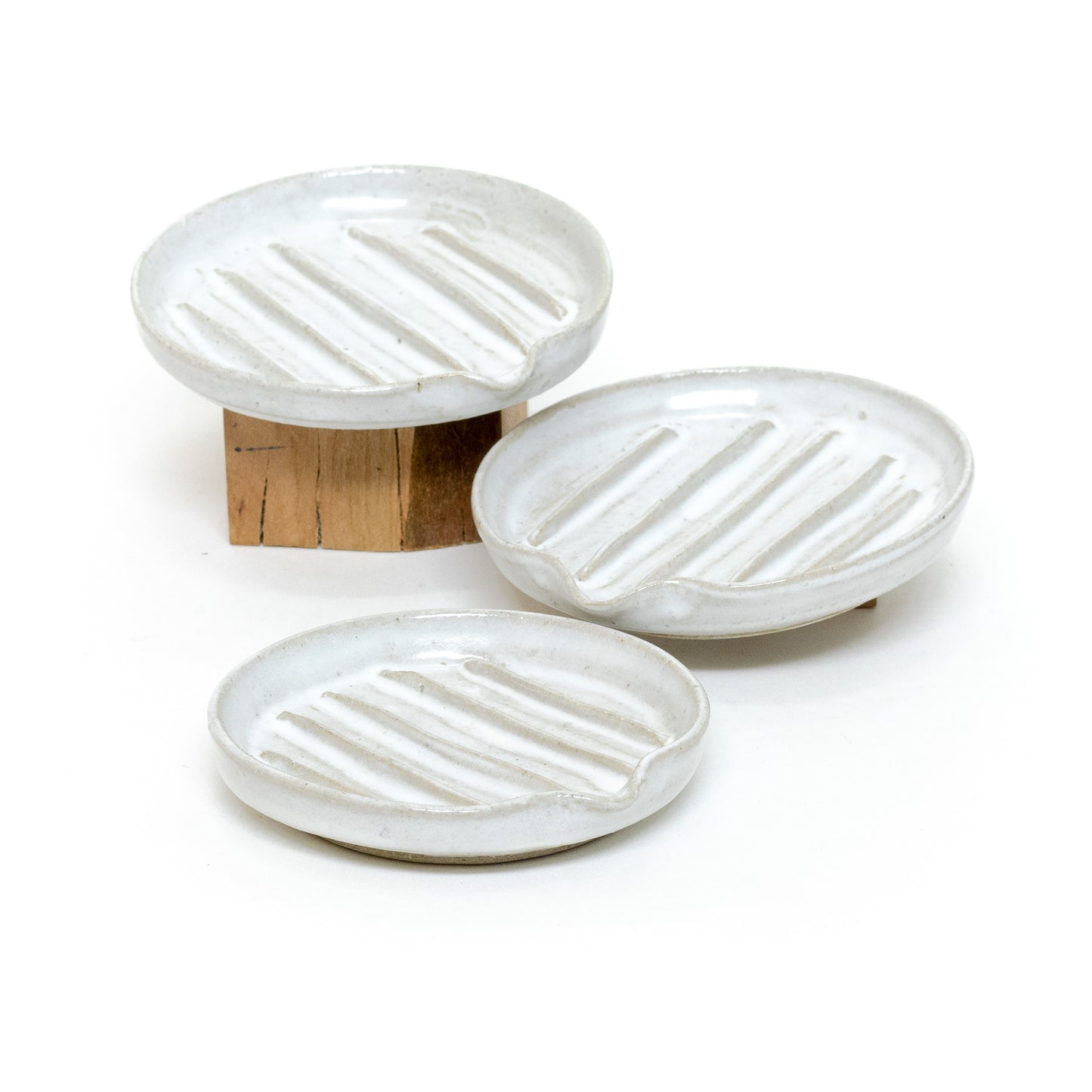 White Soap Dish by Song Pottery