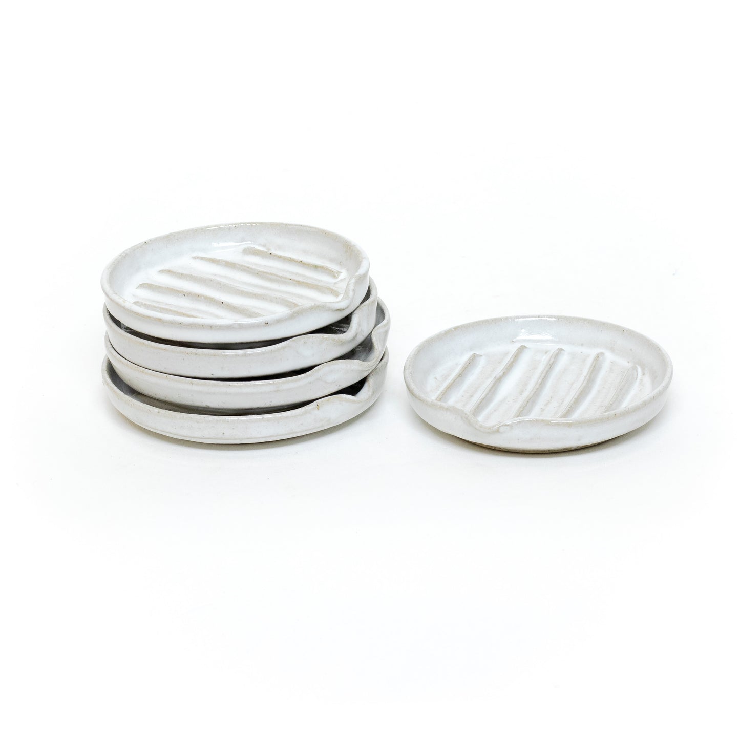 White Soap Dish by Song Pottery
