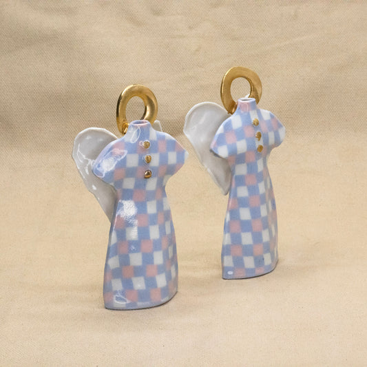 Nerikomi Porcelain Angel Bud Vase by Saori M Stoneware