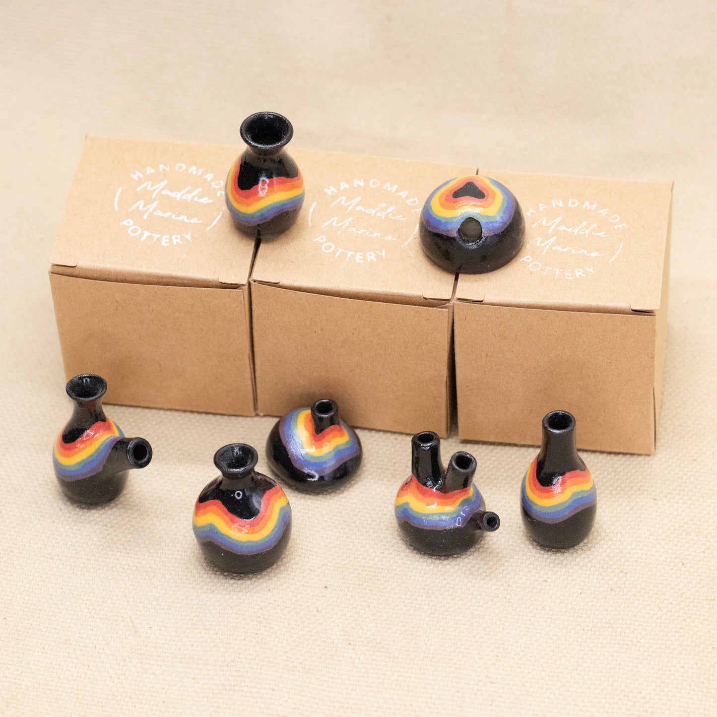 Tiny Pride Vases by Maddie Marino