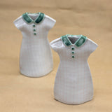 Nerikomi Porcelain Dress Shape Bud Vase by Saori M Stoneware