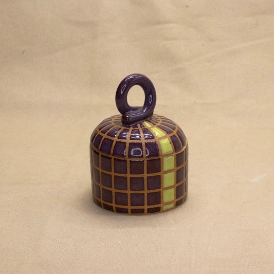 Smokey Merlot Lidded Jar by Wrecky Designs