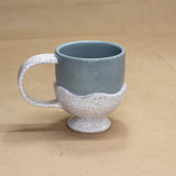 Large Blue Pedestal Mug by Lauren Semet