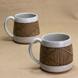 Charcoal Maze Mug by Sanctuary Ceramics