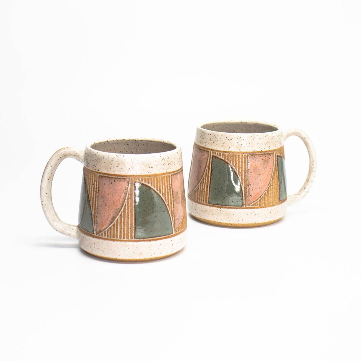 Quad Mug (Rhubarb/Sage) by Sanctuary Ceramics