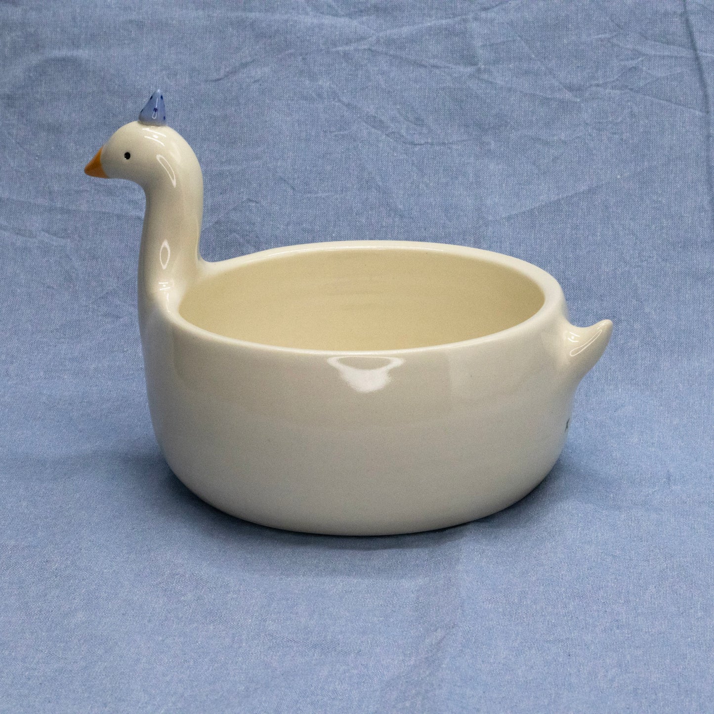 Silly Goose Planter (Blue Hat) by Mud Monster Clayworks