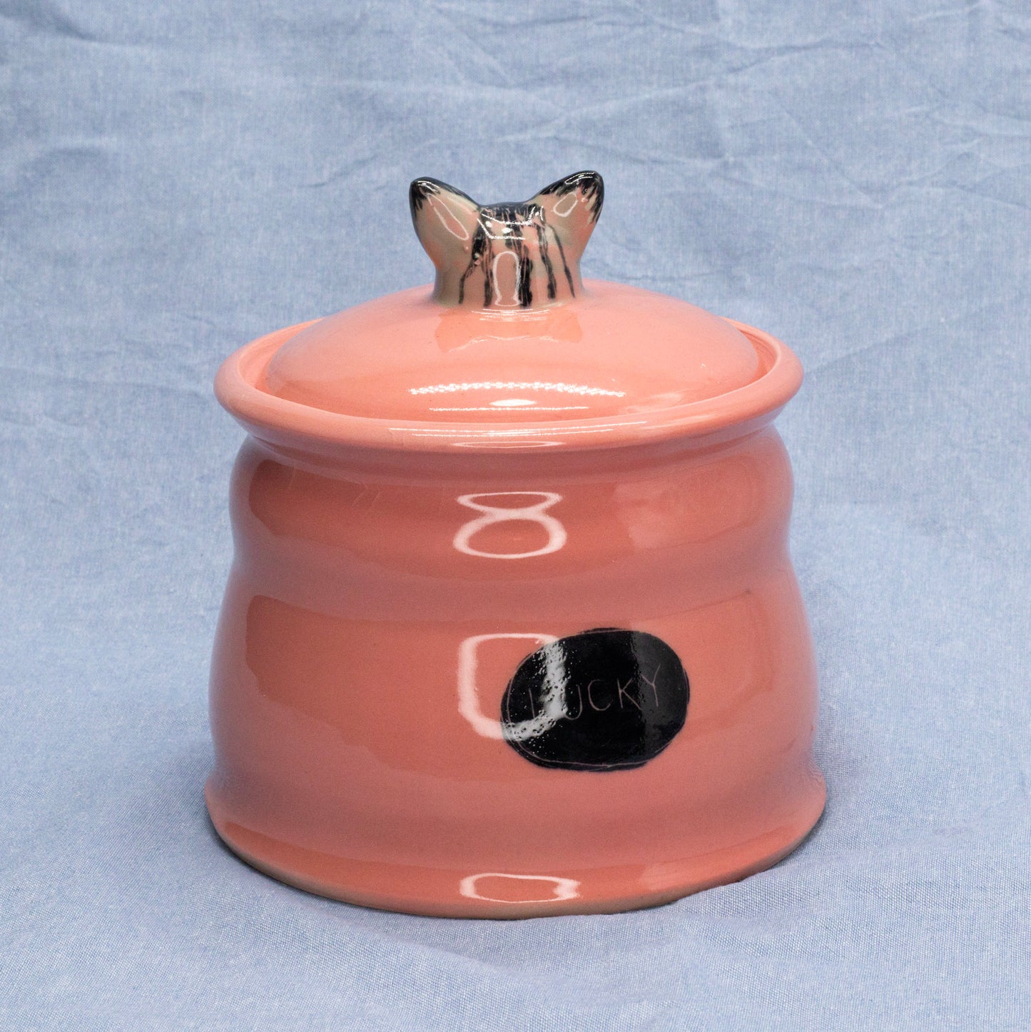 Lucky Kitty Head Jar by Frank Jacques