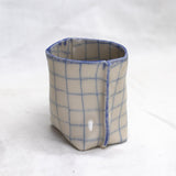 Nerikomi Check Pattern Origami Teacup by Saori M Stoneware