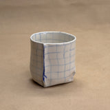 Nerikomi Check Pattern Origami Mug by Saori M Stoneware