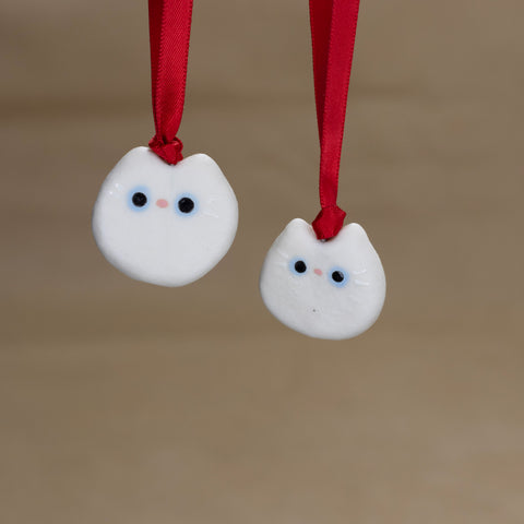 Mao Ornaments (Mini, White) by Hei Mao Studio