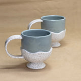 Large Blue Pedestal Mug by Lauren Semet