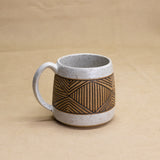 Charcoal Maze Mug by Sanctuary Ceramics