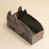 Square Napkin Holder (Shadow Green) by Yuka Nakano