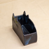 Square Napkin Holder (Floating Blue) by Yuka Nakano