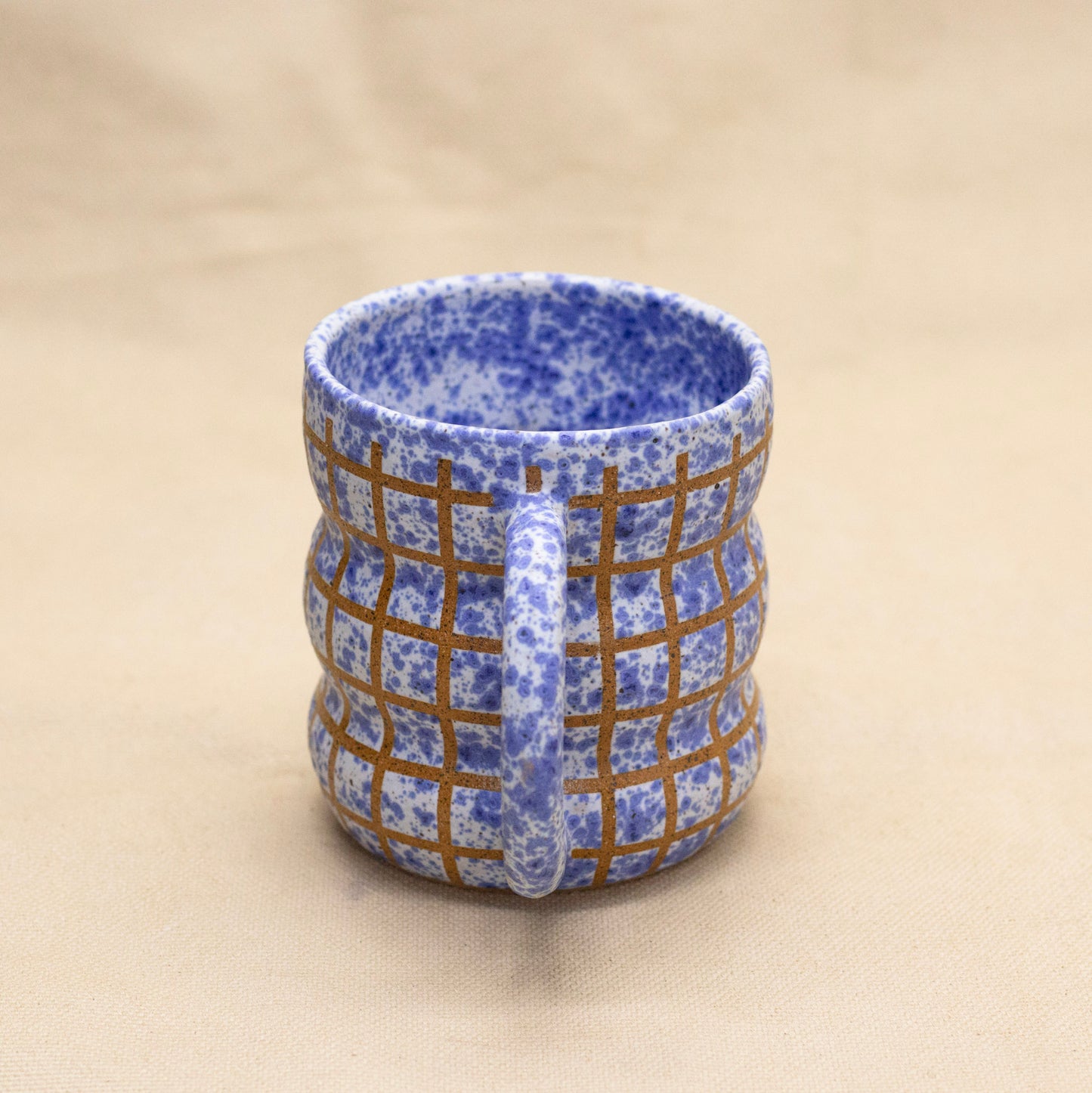 Blue Splatterware Bubble Mug by Wrecky Designs